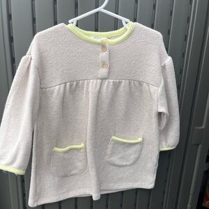 Zara Baby Knit Dress with bright Yellow Accents